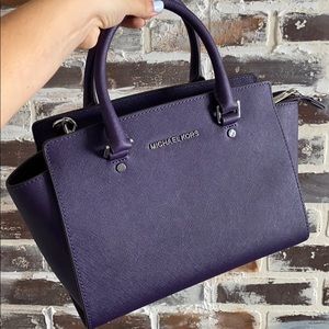 selma medium saffiano leather satchel michael kors